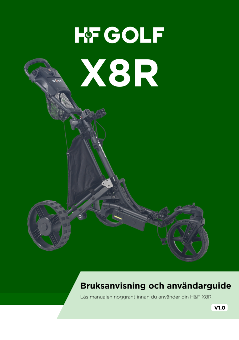 H&F X8R bruksanvisning och användarguide